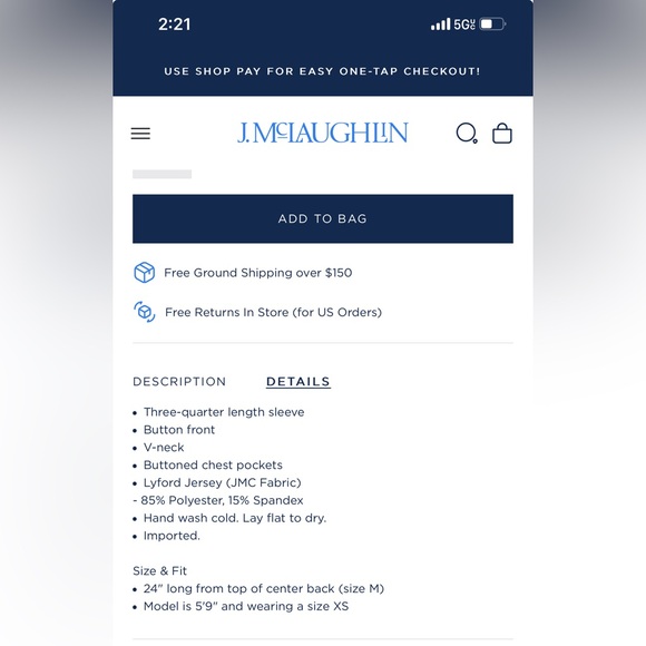 J.Mclaughlin Women’s Cream Brynn Lyford Jersey Shirt XS - Picture 9 of 10